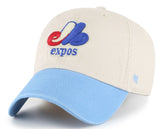 47 MLB Montreal Expos Grand Stand Clean Up Adjustable Hat - Cream/Blue