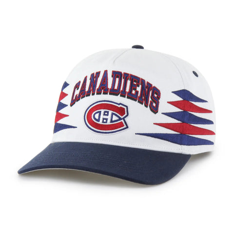 '47 NHL Hitch Montreal Canadiens Diamond Cut Snapback Hat - White / Navy