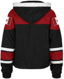 '47 Hockey Canada Women's Cropped Superior Lace Hoodie - Black
