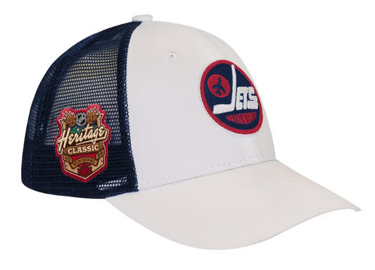 New Era Youth 9FORTY NHL Winnipeg Jets 2026 Heritage Classic Adjustable Snapback Hat - Navy