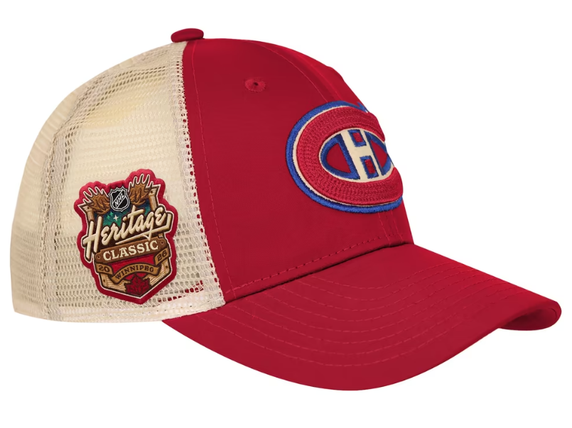 New Era Youth 9FORTY NHL Montreal Canadiens 2026 Heritage Classic Adjustable Snapback Hat - Red