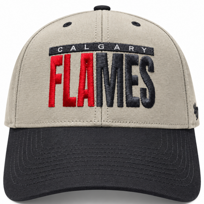 '47 NHL Calgary Flames Half Block Text MVP Adjustable Hat - Grey