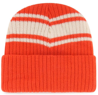 47 NHL Edmonton Oilers Harbor Stripe Cuff Knit Beanie - Orange/White