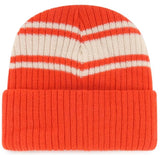47 NHL Edmonton Oilers Harbor Stripe Cuff Knit Beanie - Orange/White