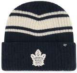 47 NHL Toronto Maple Leafs Harbor Stripe Cuff Knit Beanie - Navy/White