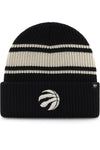 47 NBA Toronto Raptors Harbor Stripe Cuff Knit Beanie - Black/White