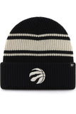 47 NBA Toronto Raptors Harbor Stripe Cuff Knit Beanie - Black/White