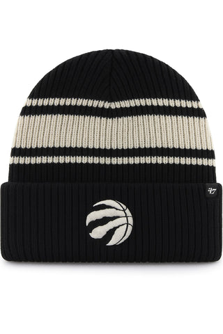 47 NBA Toronto Raptors Harbor Stripe Cuff Knit Beanie - Black/White