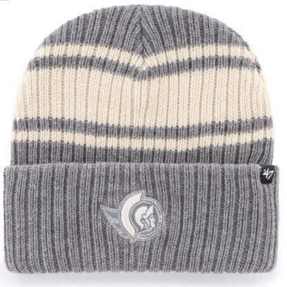47 NHL Ottawa Senators Harbor Stripe Cuff Knit Beanie - Grey/White