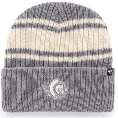 47 NHL Ottawa Senators Harbor Stripe Cuff Knit Beanie - Grey/White