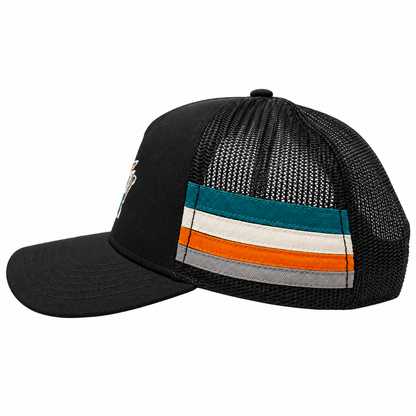 American Needle NHL San Jose Sharks Hotfoot Stripes Trucker Adjustable Snapback Hat - Black