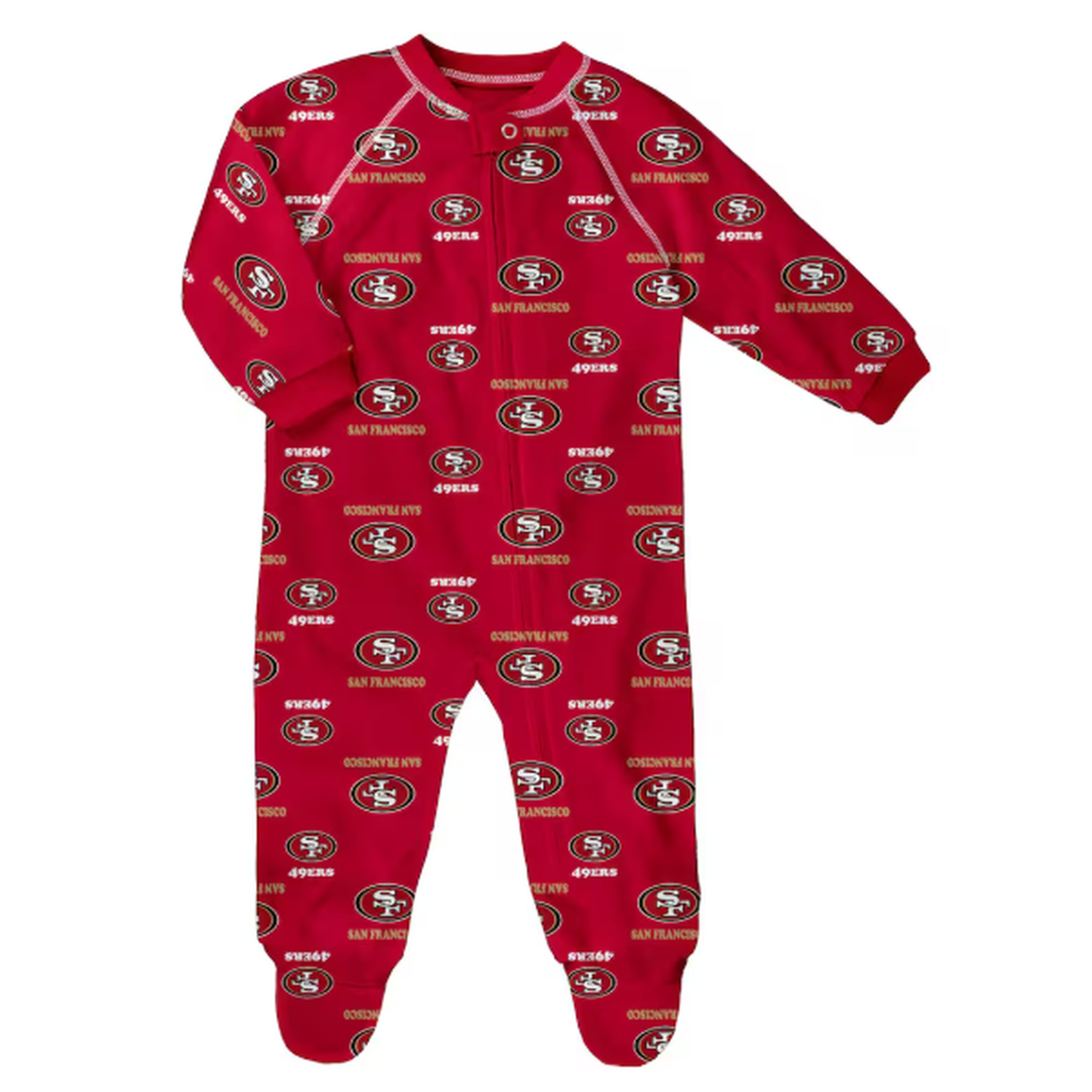 Outerstuff Infant NFL Football Allover Print Raglan Full-Zip Sleepers