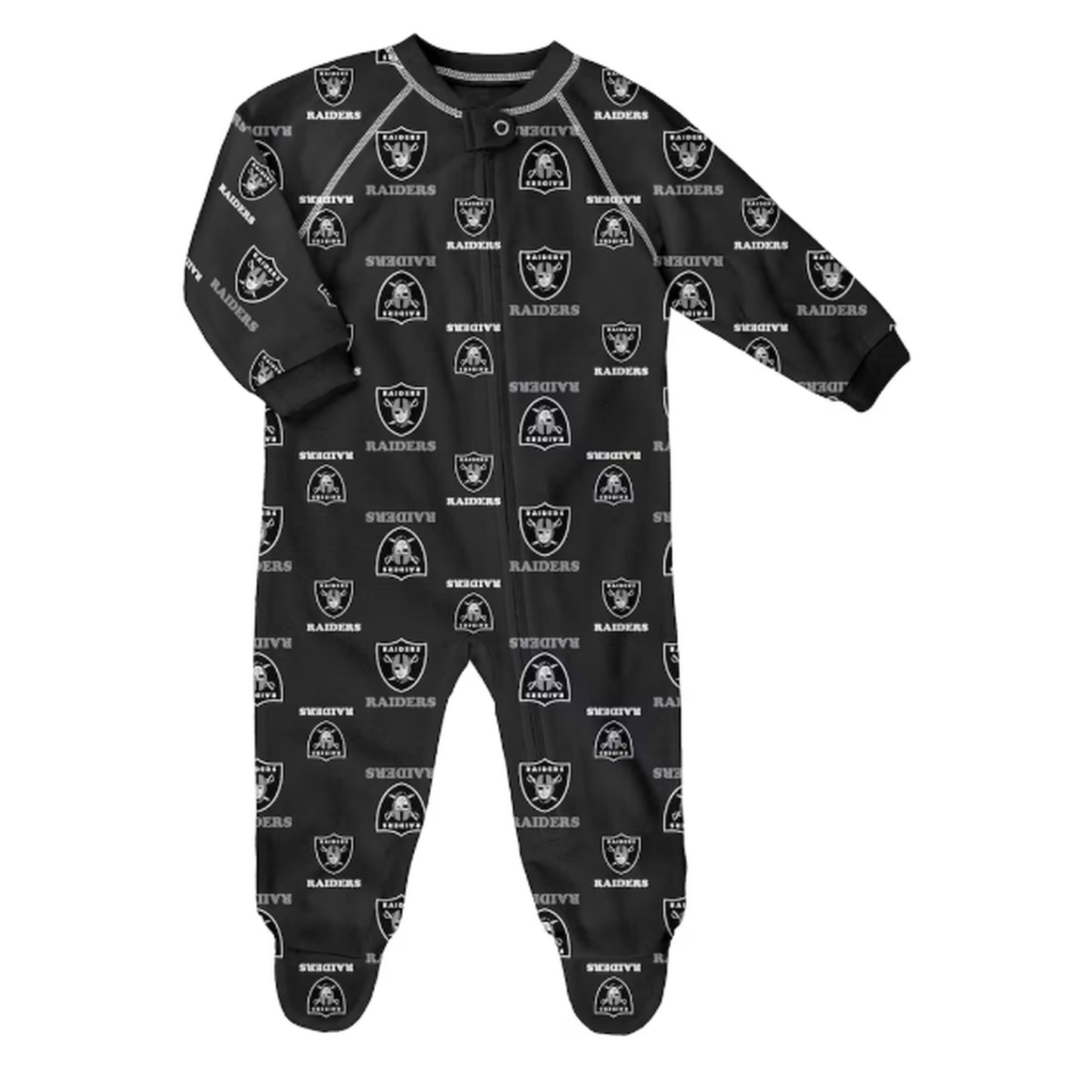 Outerstuff Infant NFL Football Allover Print Raglan Full-Zip Sleepers
