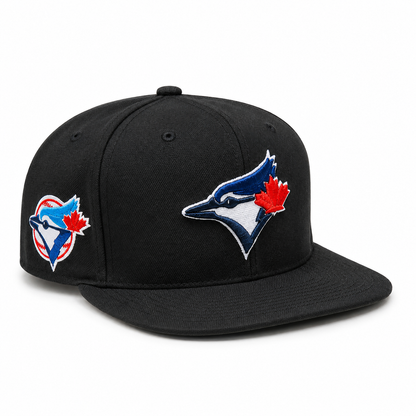 Mitchell & Ness MLB Toronto Blue Jays Cooperstown Sidepatch Original Fit Snapback Hat - Black