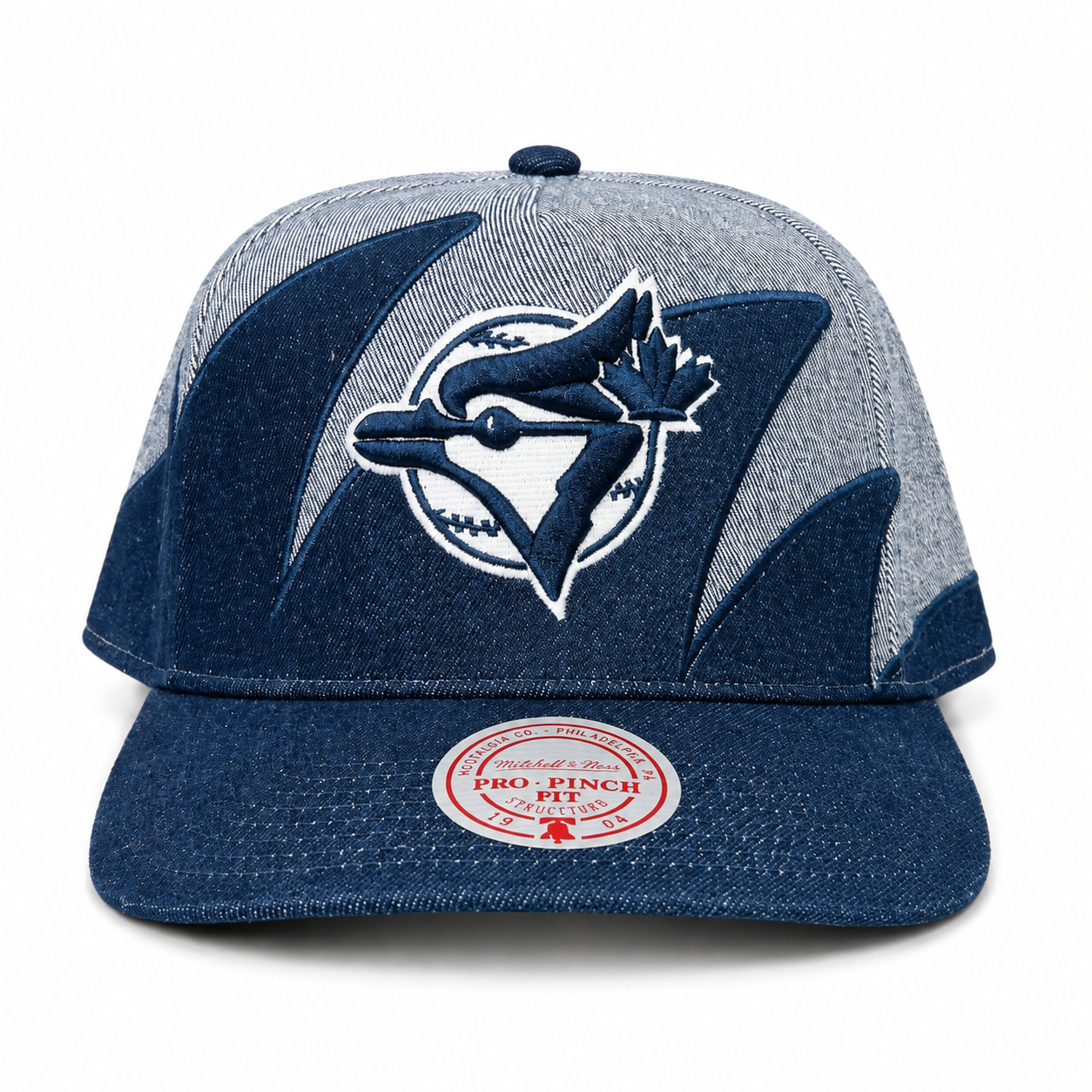 Mitchell & Ness MLB Toronto Blue Jays Denim Snapback Hat - Blue/Grey