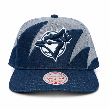 Mitchell & Ness MLB Toronto Blue Jays Denim Snapback Hat - Blue/Grey