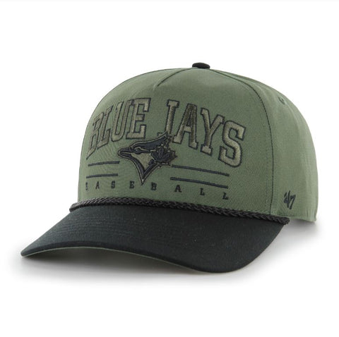 47 MLB Toronto Blue Jays Roscoe Rope Option TT Hitch Snapback Hat - Green/Black