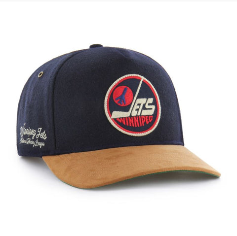 '47 NHL Winnipeg Jets Golden Age TT Hitch Snapback Hat - Black