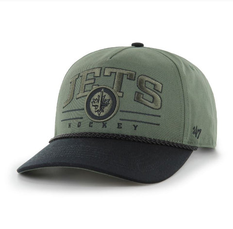 47 NHL Winnipeg Jets Roscoe Rope Option TT Hitch Snapback Hat - Green/Black