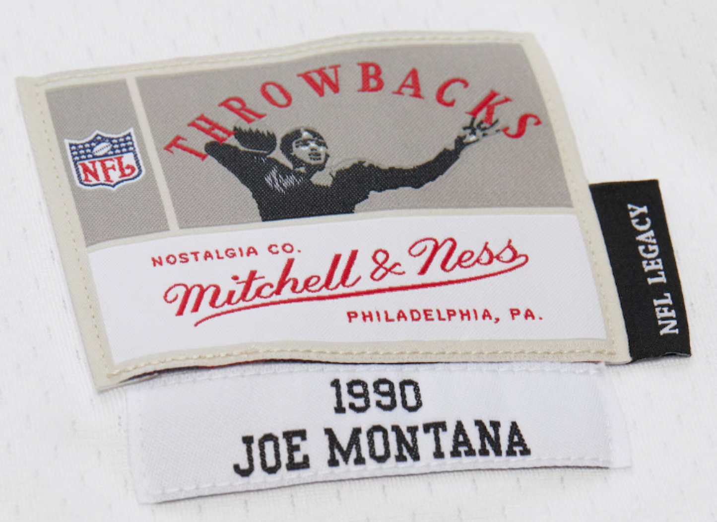 Mitchell & Ness NFL Joe Montana San Francisco 49ers 1990 Legacy Player Jersey - White/Red
