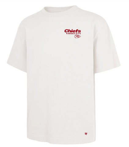 '47 NFL Kansas City Chiefs Men's Lateral Foundation Sandstone Tee - White