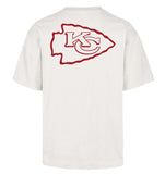 '47 NFL Kansas City Chiefs Men's Lateral Foundation Sandstone Tee - White