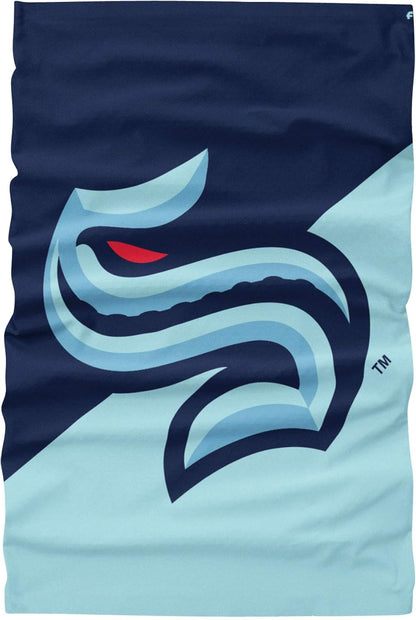 FOCO NHL Seattle Kraken Big Logo Gaiter Scarf - Blue