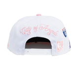 Men's Mitchell & Ness Los Angeles Lakers Snapback Hat - White/Pink