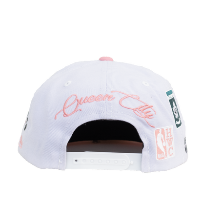 Men's Mitchell & Ness Toronto Raptors Snapback Hat - White/Pink