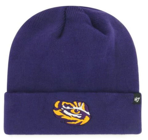 47 NCAA Louisiana State Tigers Raised Cuff Knit Hat - Purple