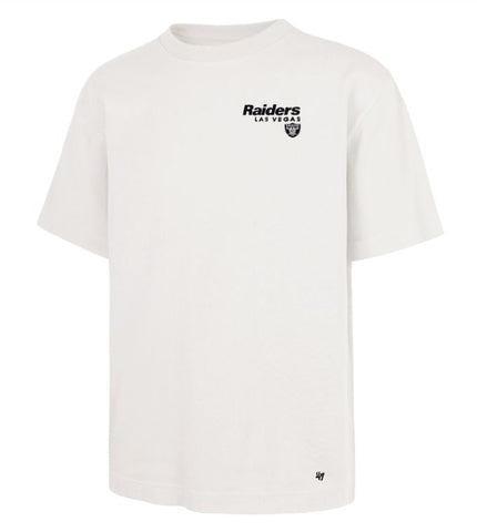 '47 NFL Las Vegas Raiders Men's Lateral Foundation Sandstone Tee - White