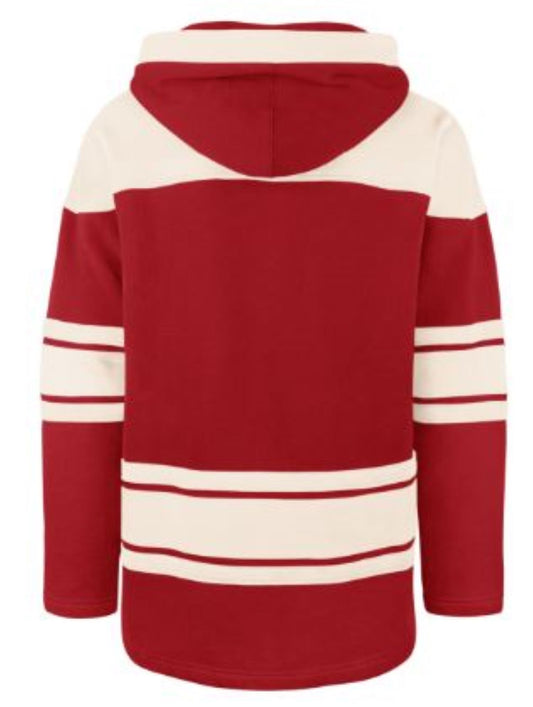 '47 NHL Detroit Red Wings Lacer Fleece Hoodie - Red/White