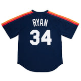 Men's Nolan Ryan Navy Houston Astros Cooperstown Collection Authentic Pullover Jersey