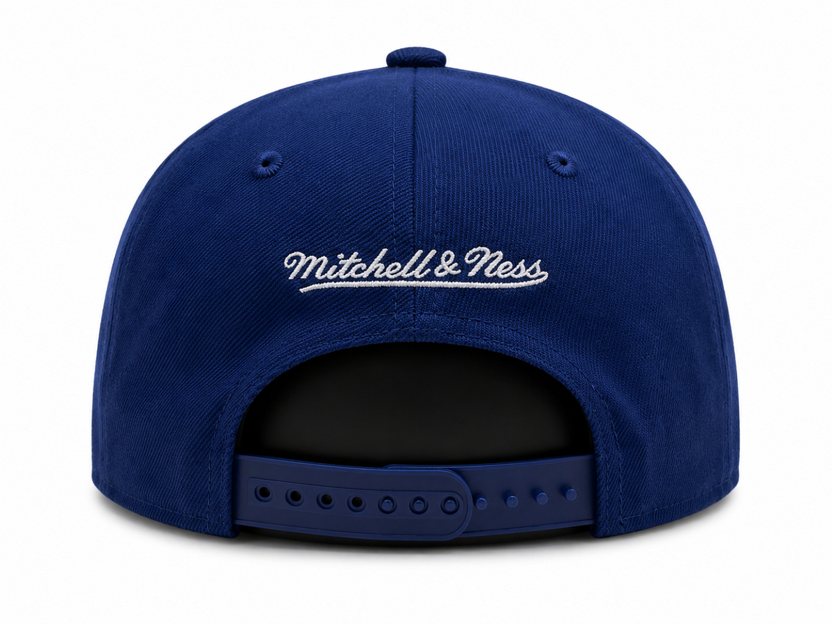Mitchell & Ness MLB Toronto Blue Jays Script Cooperstown Sidepatch Pro Pinch Fit Snapback Hat - Blue