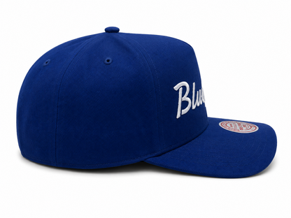 Mitchell & Ness MLB Toronto Blue Jays Script Cooperstown Sidepatch Pro Pinch Fit Snapback Hat - Blue