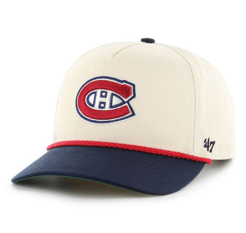 '47 NHL Montreal Canadiens Natural Rope TT Hitch Adjustable Snapback Hat - Beige/Navy