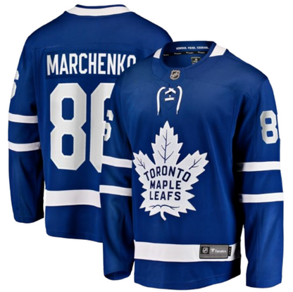 Fanatics NHL Toronto Maple Leafs Kirill Marchenko #86 Breakaway Jersey - Blue