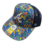 Youth Atlanta Braves '47 Trucker Navy Floral Adjustable Snapback Cap