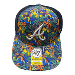 Youth Atlanta Braves '47 Trucker Navy Floral Adjustable Snapback Cap