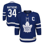 Toronto Maple Leafs Auston Matthews Captain Kids Blue Home Premier Player Jersey - Size 4/7