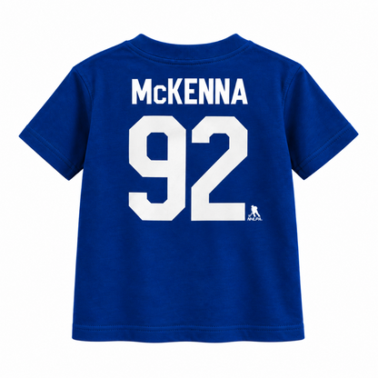 Fanatics NHL Toddler Toronto Maple Leafs Gavin McKenna #92 Player Name & Number Tee -  Royal Blue