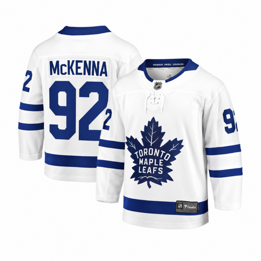 Youth NHL Toronto Maple Leafs Gavin McKenna #92 Away Jersey -  White