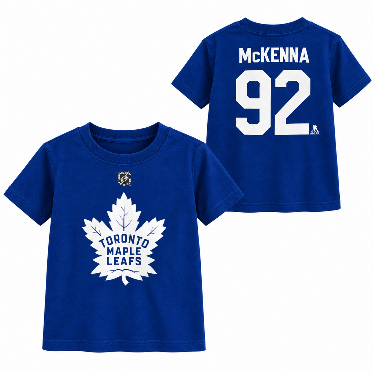 Fanatics NHL Toddler Toronto Maple Leafs Gavin McKenna #92 Player Name & Number Tee -  Royal Blue