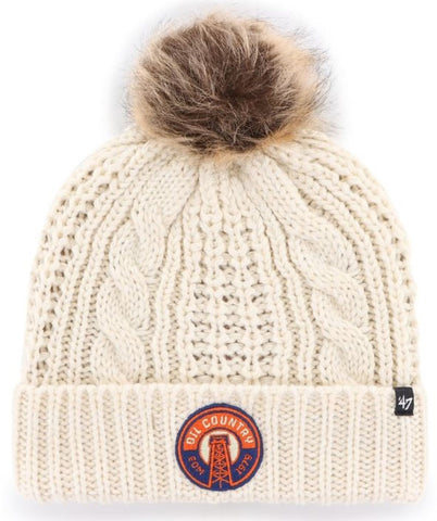 '47 Women's NHL Edmonton Oilers Meeko Cuff Knit Hat - Cream