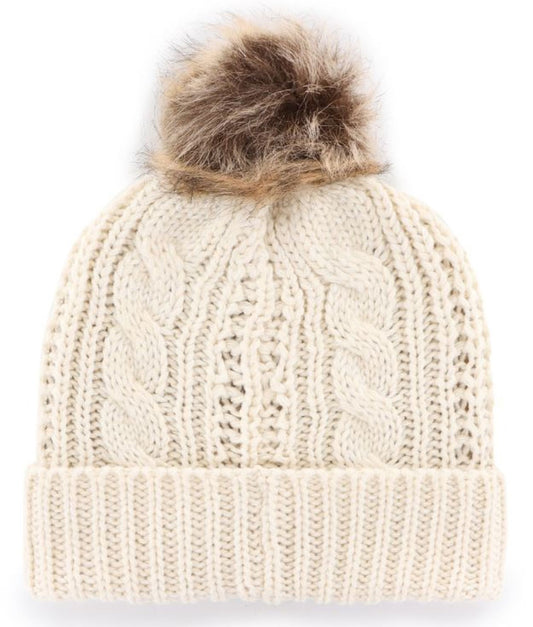'47 Women's NHL Edmonton Oilers Meeko Cuff Knit Hat - Cream