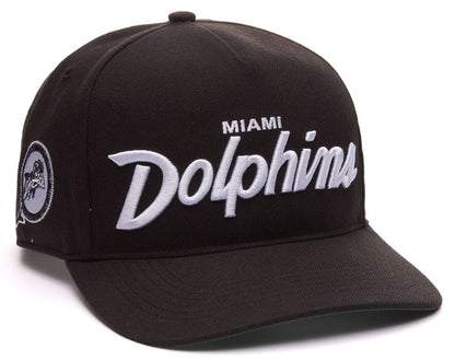 47 NFL Miami Dolphins Attitude Hitch Adjustable Snapback - Black