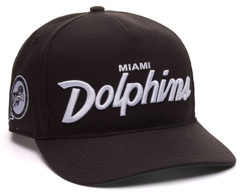 47 NFL Miami Dolphins Attitude Hitch Adjustable Snapback - Black