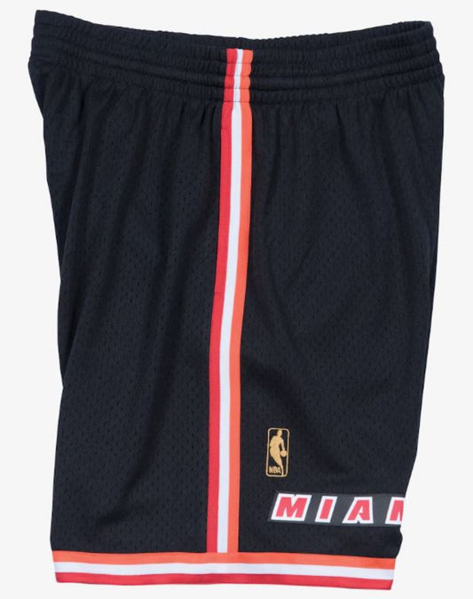 Mitchell & Ness Men's Miami Heat 1996 Swingman Shorts - Black/Red