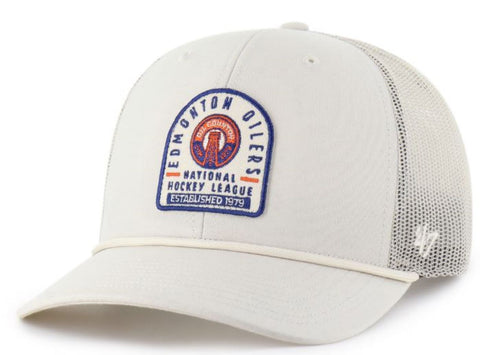 '47 NHL Edmonton Oilers Monument Rope Trucker Hat - White (Copy)