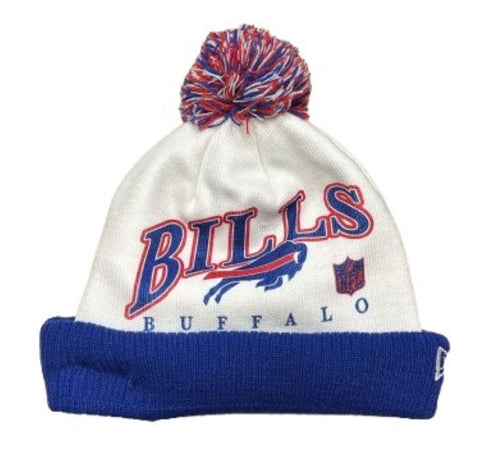 Men's New Era Buffalo Bills Spirit Cuffed Knit Pom Beanie - White/Blue